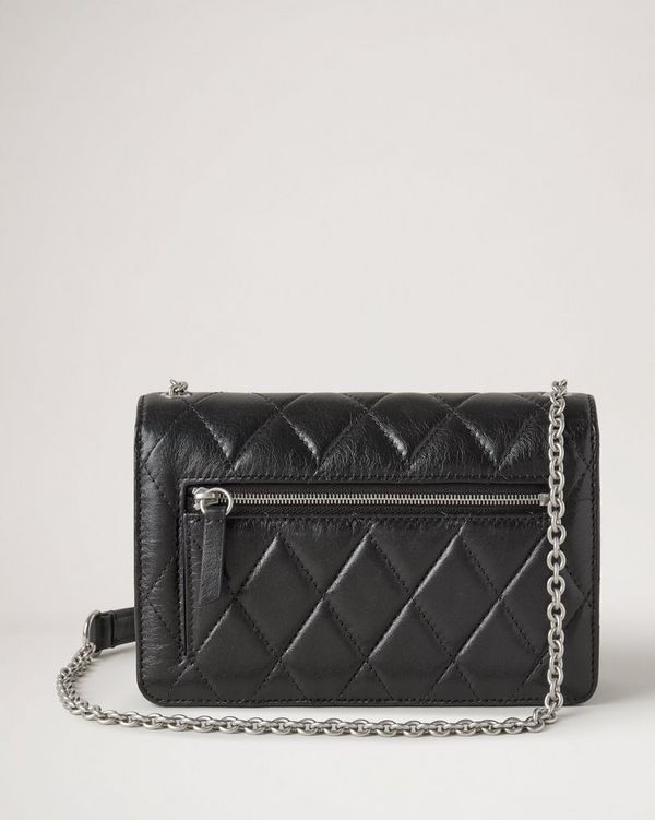 Small Darley | Black Quilted Shiny Calf | Darley | Mulberry