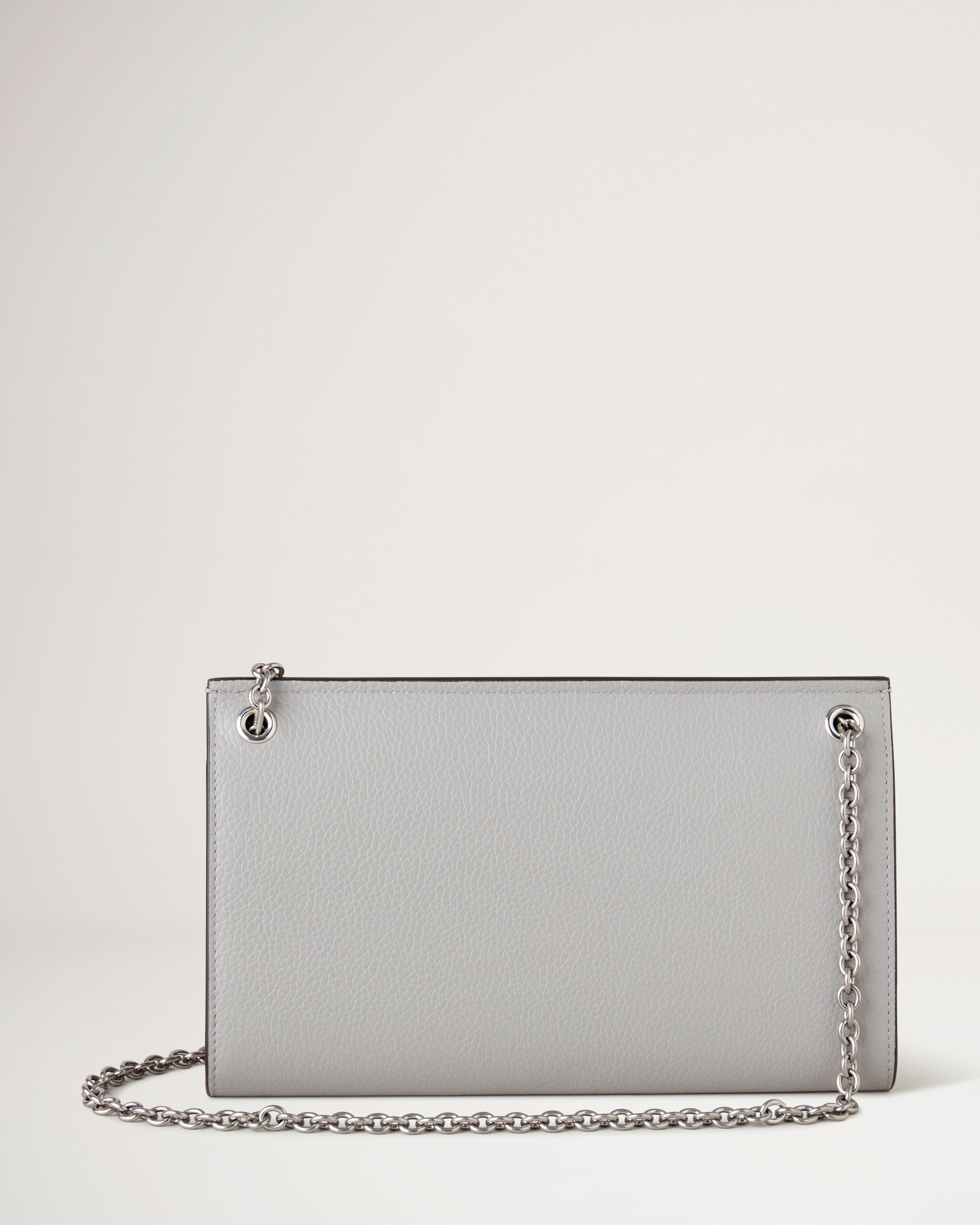 Amberley Clutch Pale Grey Small Classic Grain Women Mulberry