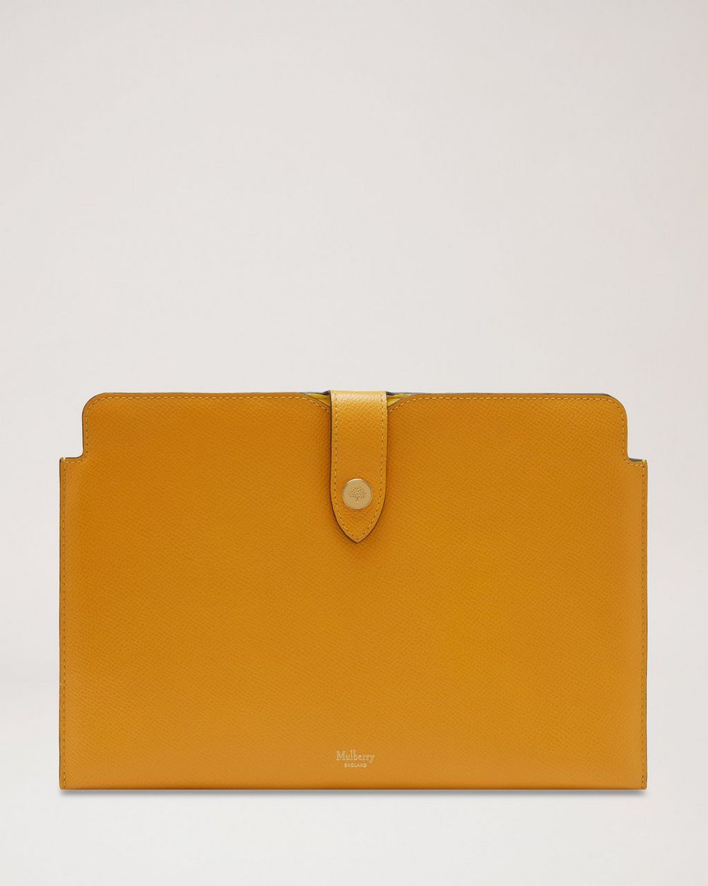 Press Stud Tech Pouch Deep Amber Small Printed Grain Women Mulberry