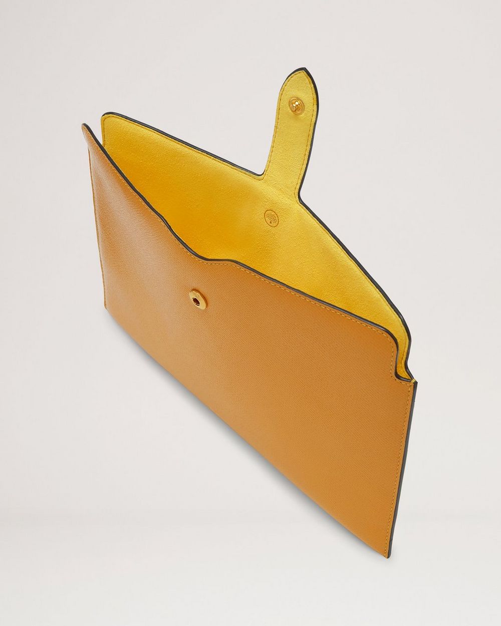 Press Stud Tech Pouch Deep Amber Small Printed Grain Women Mulberry