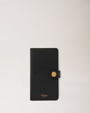 MULBERRY直営outlet iPhone X 対応Flip Case Classic Grain Mulberry Leather iPhone Flip Case