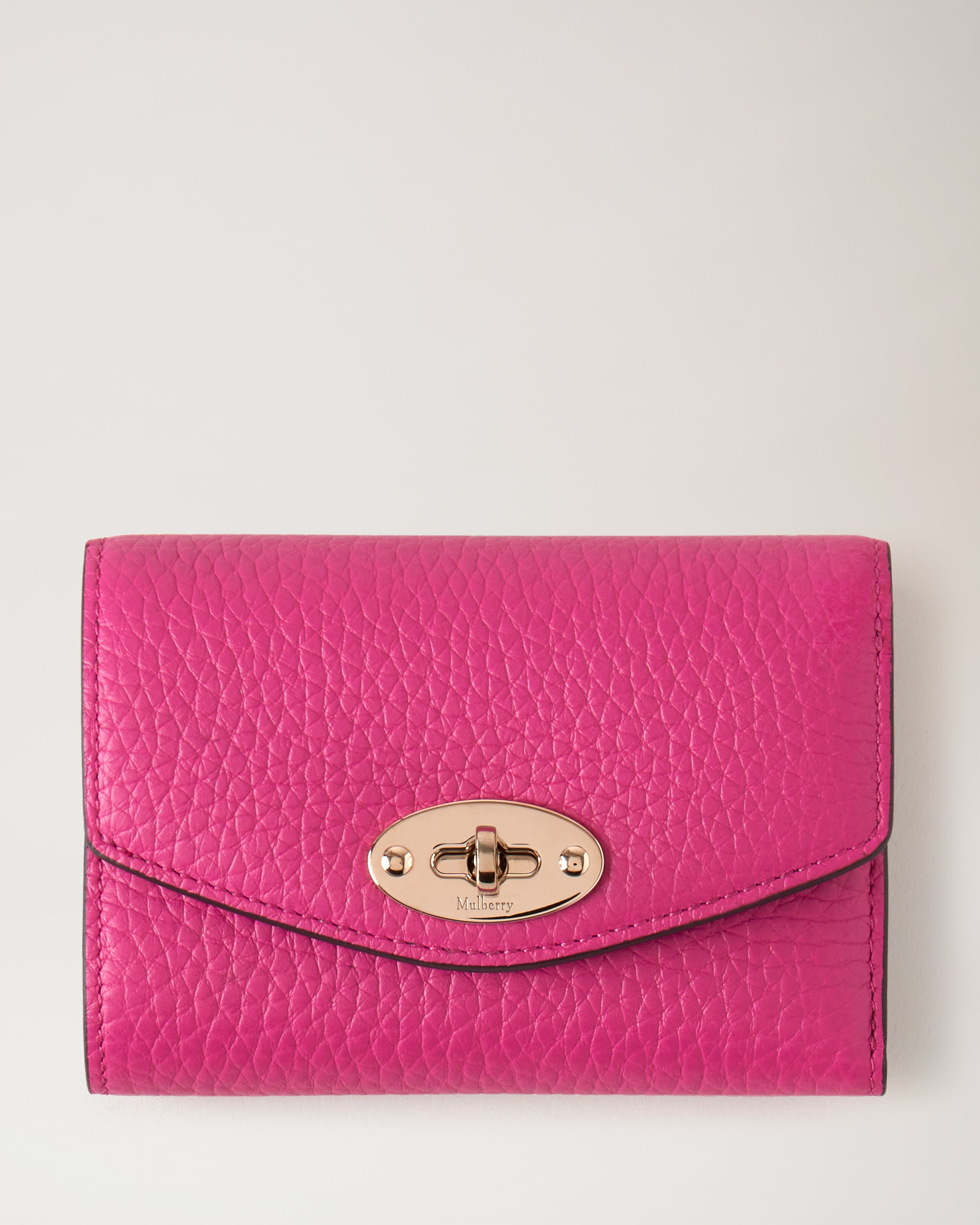 Darley Folded Multi Card Wallet Mulberry Pink Heavy Grain