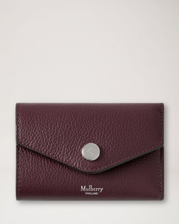 Mulberry | Folded Multi-Card Wallet | Black Cherry Small