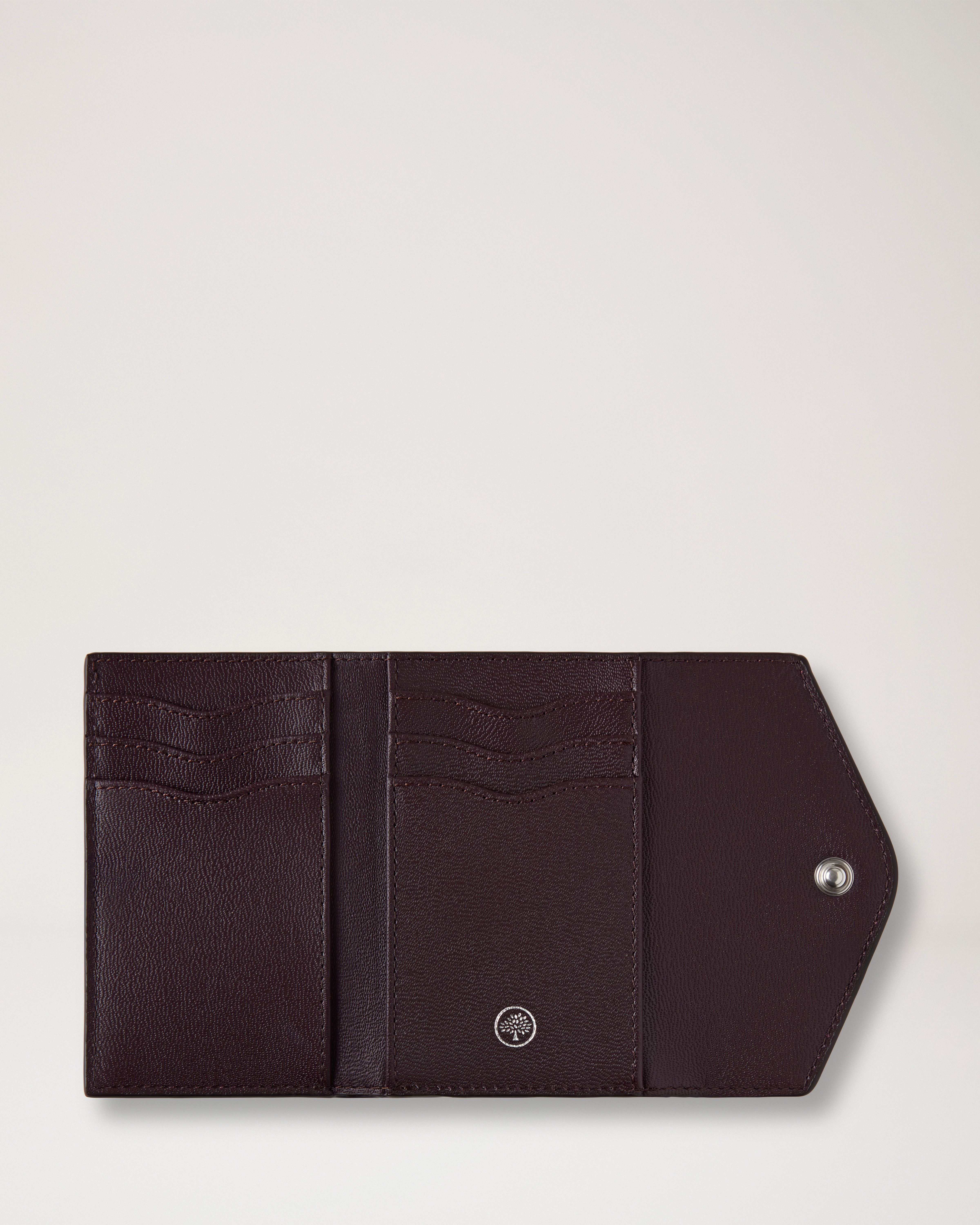 Mulberry | Folded Multi-Card Wallet | Black Cherry Small Classic Grain
