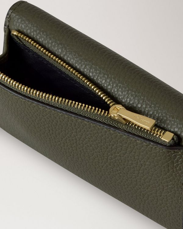 Mulberry | Folded Multi-Card Wallet | Juniper Green Small Classic Grain