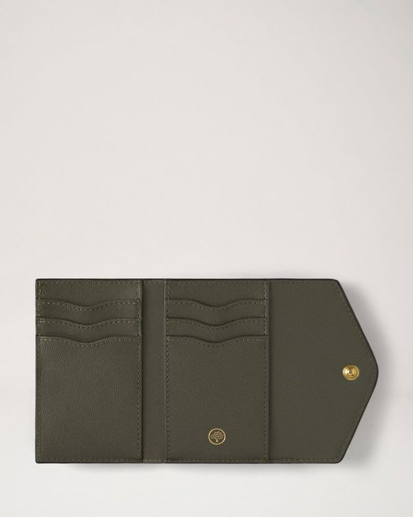 Mulberry | Folded Multi-Card Wallet | Juniper Green Small Classic Grain