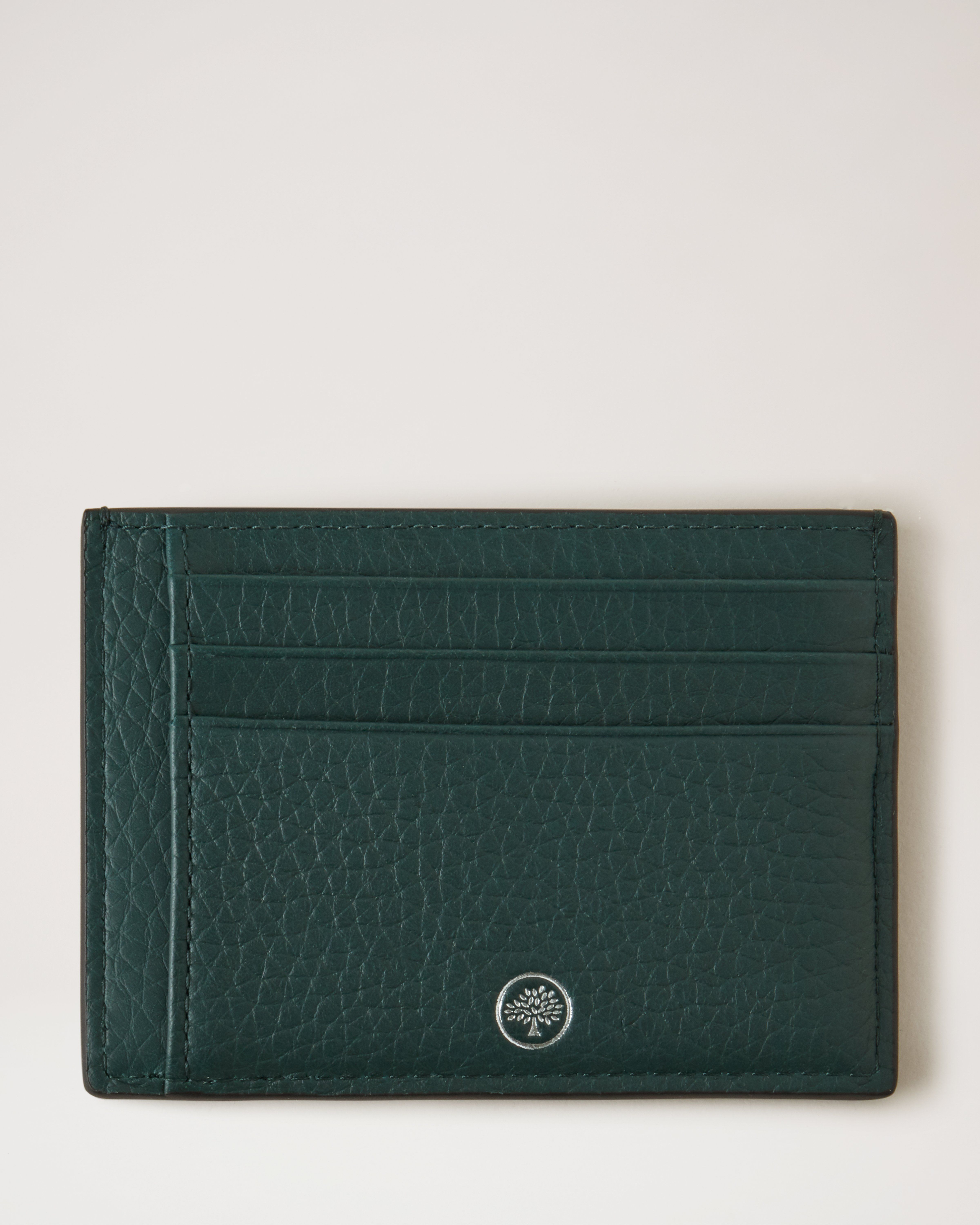 NR DESIGN Leather Green Men Designer Card Wallet, Card Slots: 4