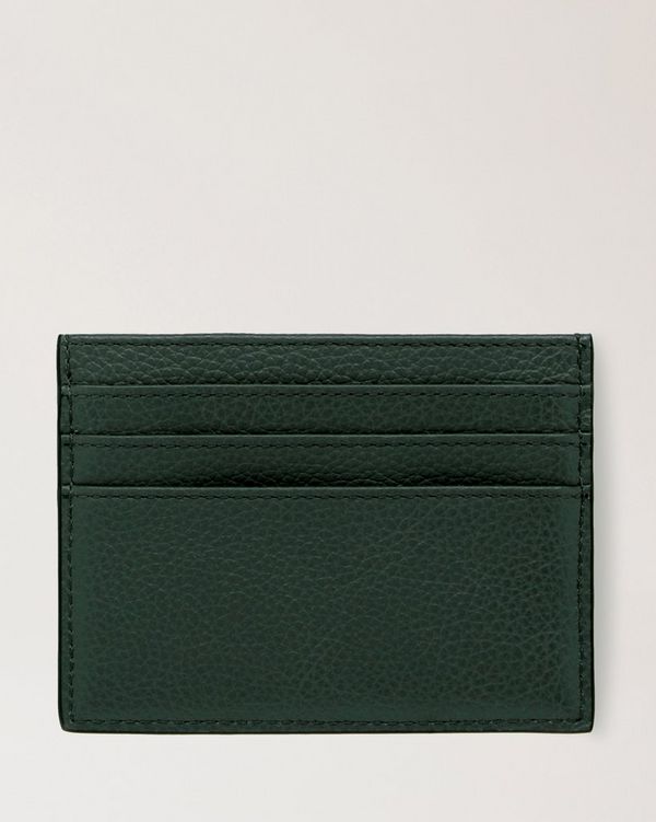 Zipped Credit Card Slip | Mulberry Green Small Classic Grain | Women ...