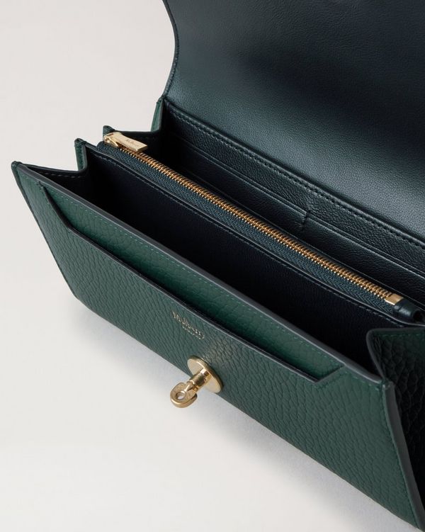 Darley Wallet Mulberry Green Heavy Grain Darley Mulberry