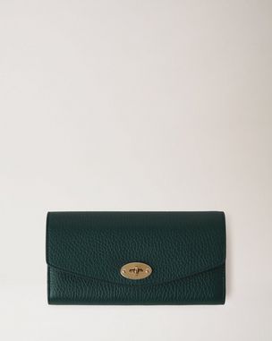 V掳73 Zipped logo-plaque Purse - Green