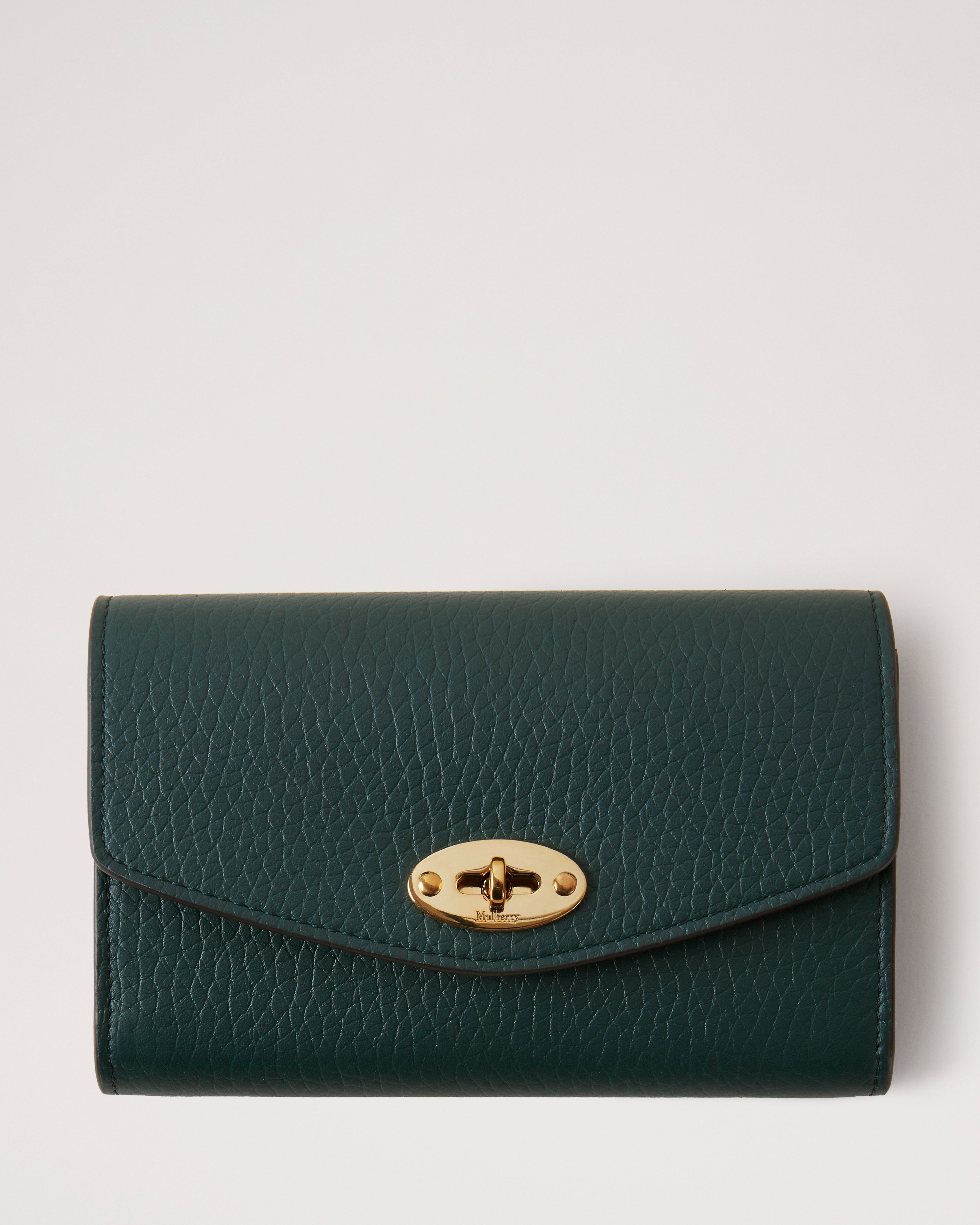 Mulberry Dark Green Leather Iris Wallet On Chain