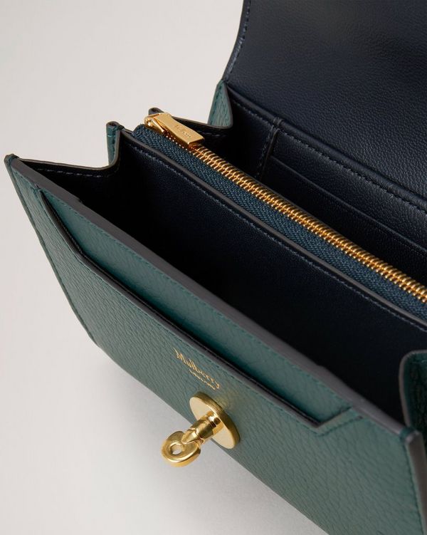 Medium Darley Wallet | Mulberry Green Heavy Grain | Darley | Mulberry