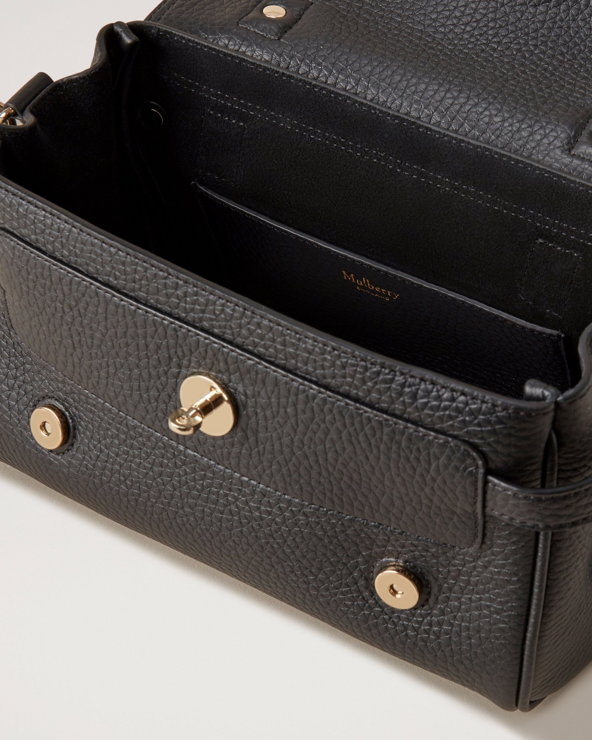 Mulberry | ミニ アレクサ | ブラック ヘビー グレイン レザー Mulberry | ミニ アレクサ | ブラック ヘビー グレイン レザー