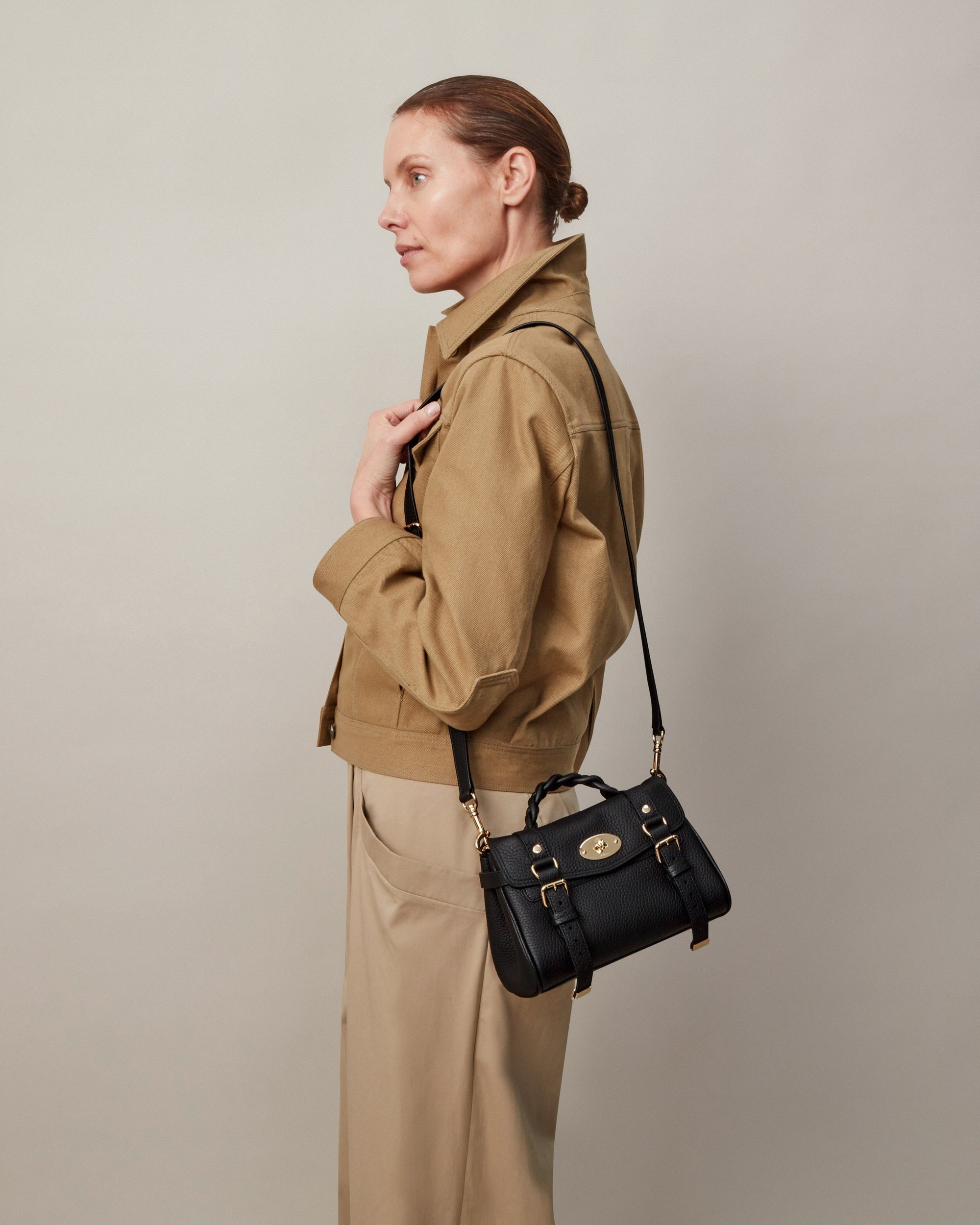 Mulberry | ミニ アレクサ | ブラック ヘビー グレイン レザー Mulberry | ミニ アレクサ | ブラック ヘビー グレイン レザー