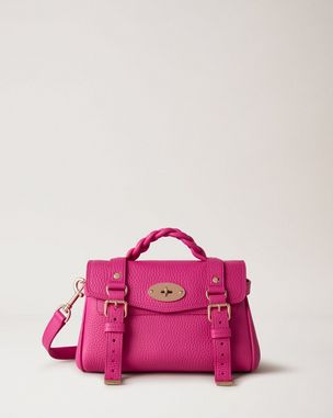 MULBERRY Small Classic Grain Micro Amberley Satchel Pink 1253345