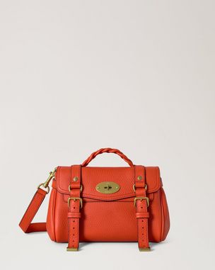 Mulberry | Small Roxanne | Coral Orange Small Classic Grain | The