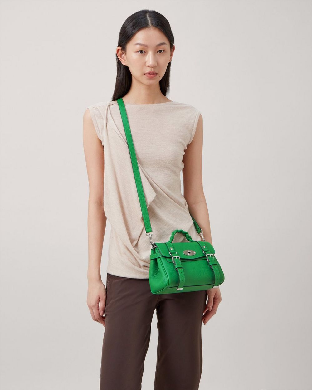 Mini Alexa | Lawn Green Heavy Grain | Women | Mulberry