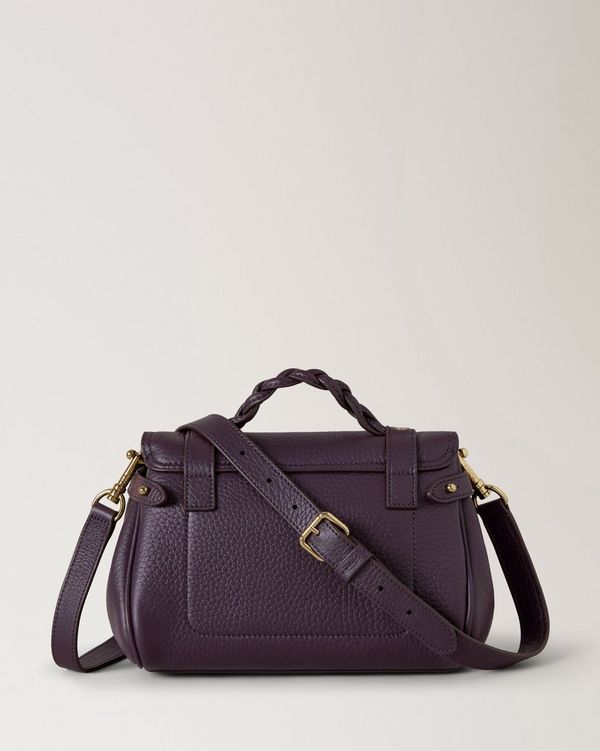 Mulberry | Mini Alexa | Deep Aubergine Heavy Grain | Women