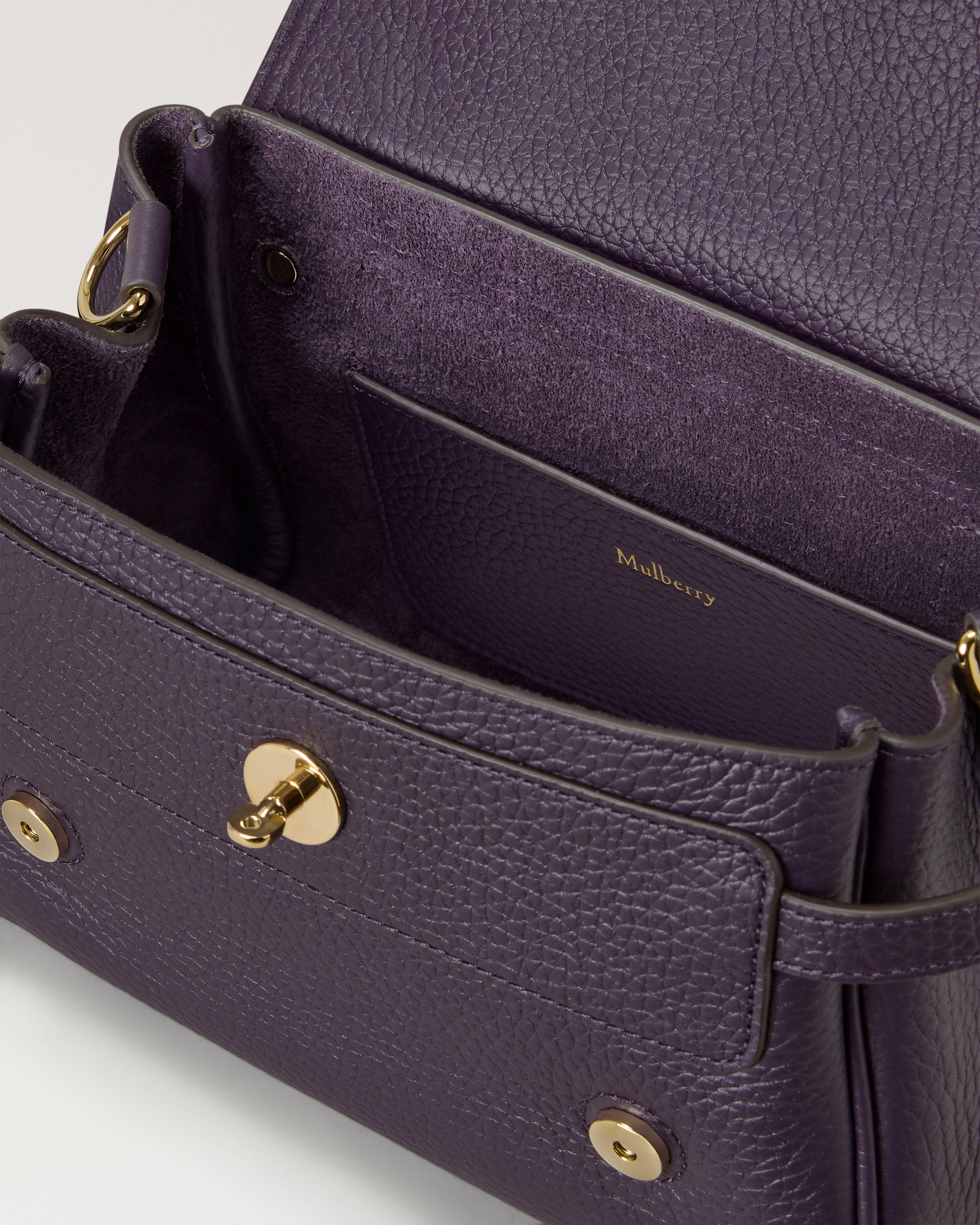 Mulberry | Mini Alexa | Deep Aubergine Heavy Grain | Women