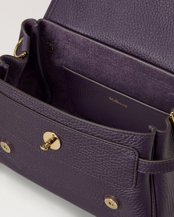 Mulberry | Mini Alexa | Deep Aubergine Heavy Grain | Women