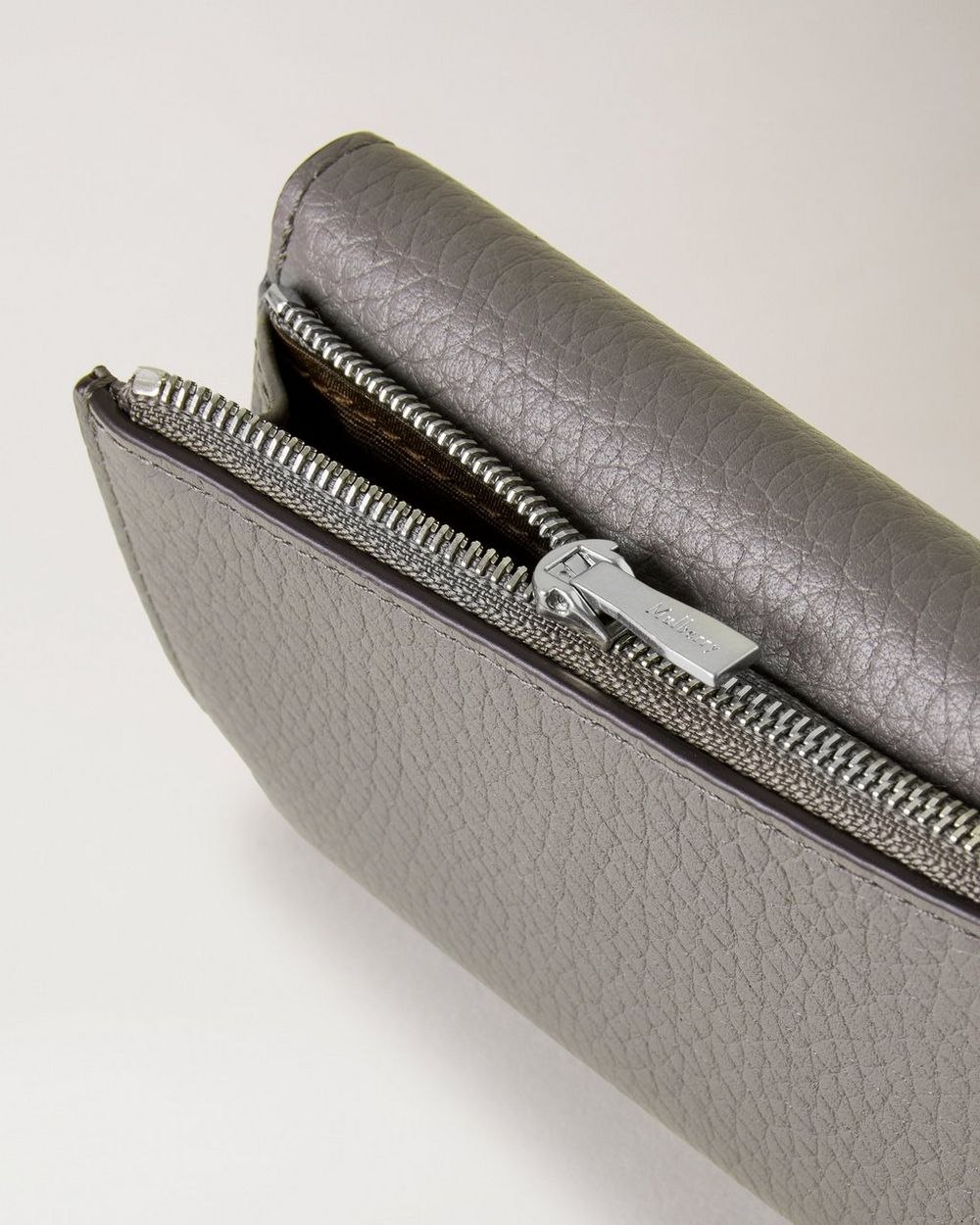 Folded Multi-Card Wallet | Charcoal Heavy Grain | Women | Mulberry