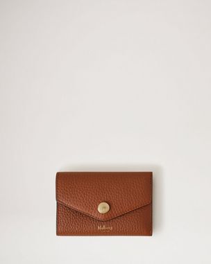 Card Wallet, Chestnut Heavy Grain Leather, Women