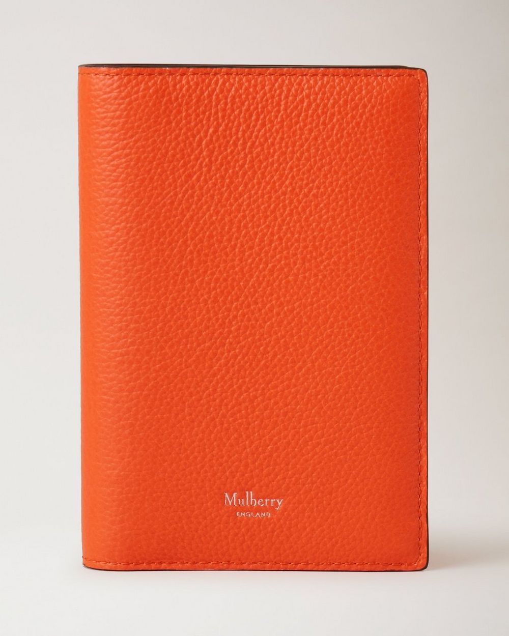 Passport Cover Mandarin Orange Small Classic Grain Men Mulberry