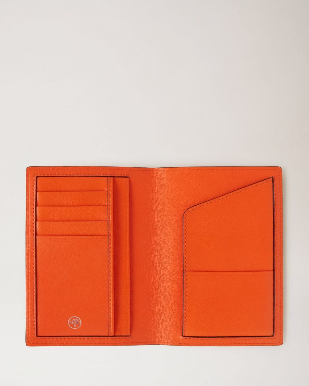 Passport Cover Mandarin Orange Small Classic Grain Men Mulberry