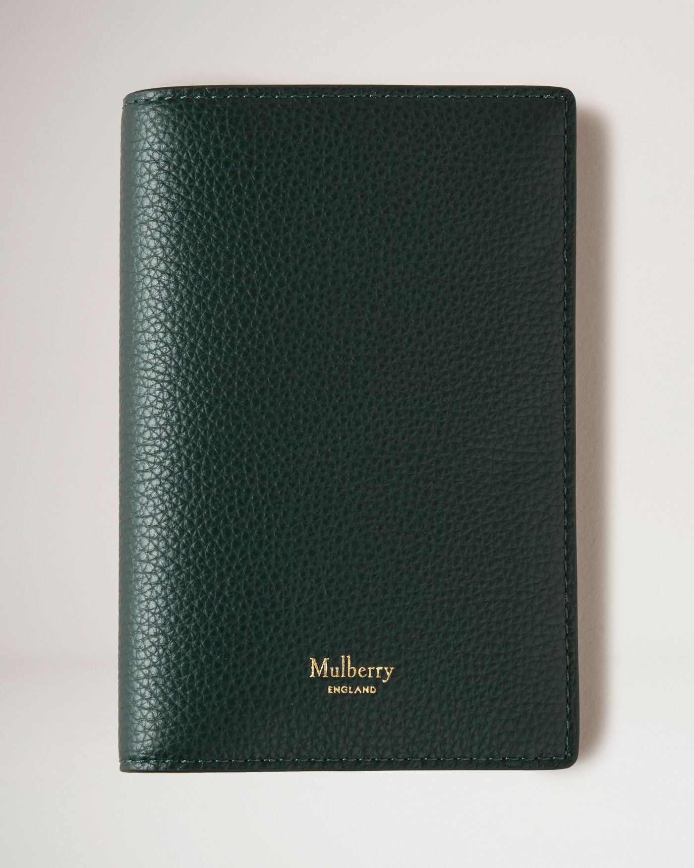 Passport Cover Mulberry Green Small Classic Grain Women Mulberry