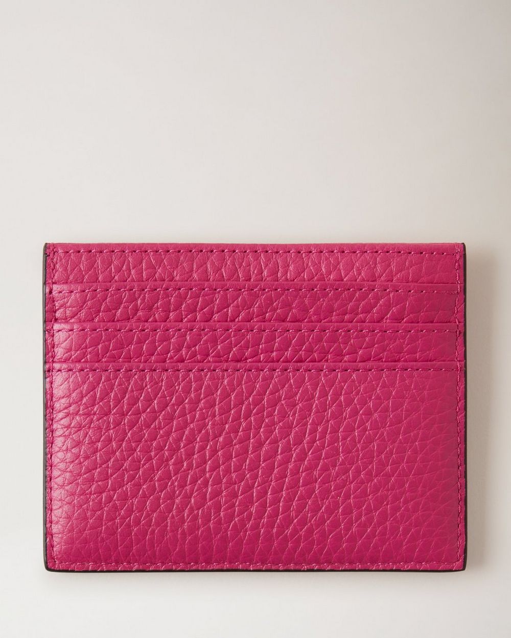 Zipped Credit Card Slip | Mulberry Pink Heavy Grain | Women | Mulberry