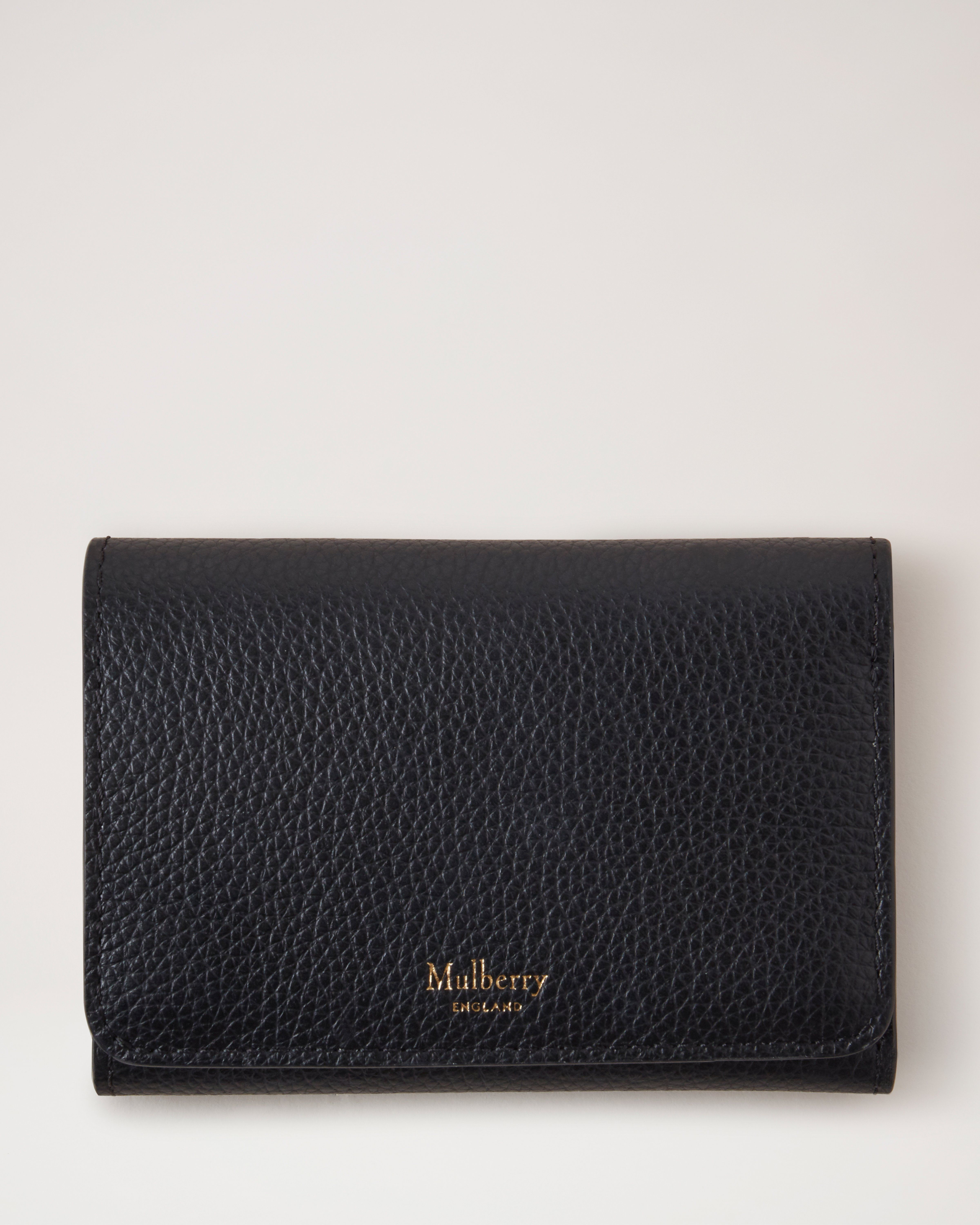 Mulberry Small Classic Grain Leather Continental Wallet, Black at