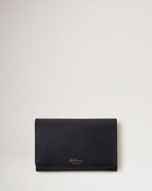 Mulberry Small Classic Grain Leather Continental Wallet, Black at