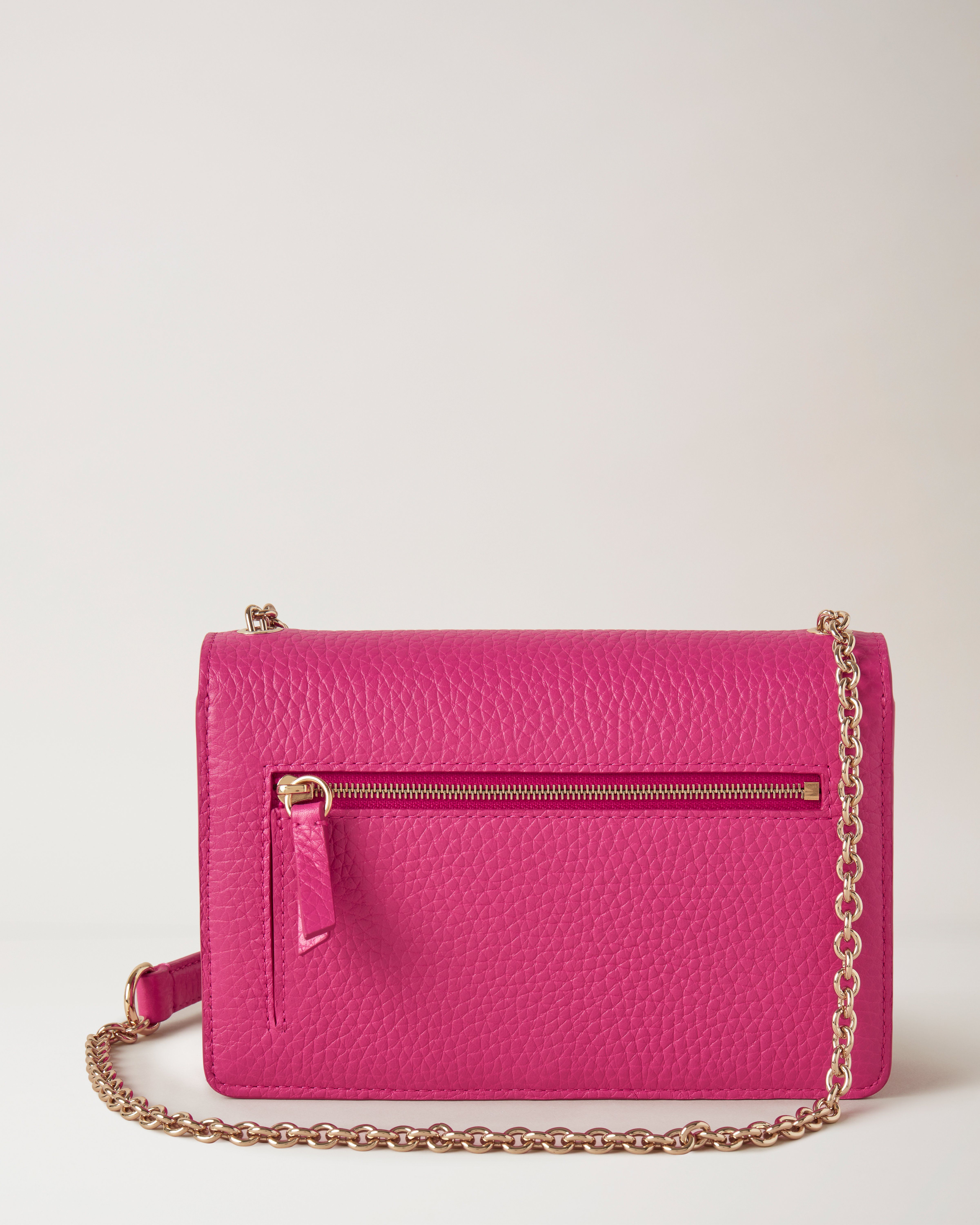 Pink leather wallet/mini bag