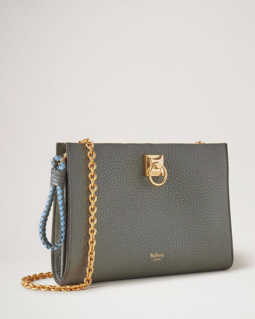 Iris Wallet on Chain | Charcoal Heavy Grain | Women | Mulberry