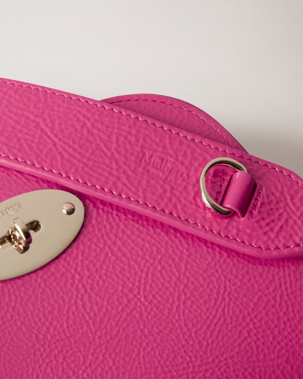 Small Darley Satchel | Mulberry Pink Spongy Patent | Darley | Mulberry