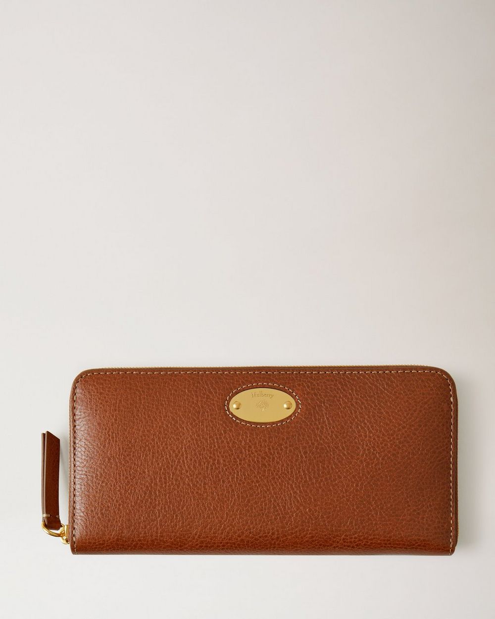 Mulberry Plaque 8 Credit Card Zip Purse Black Small Classic Grain