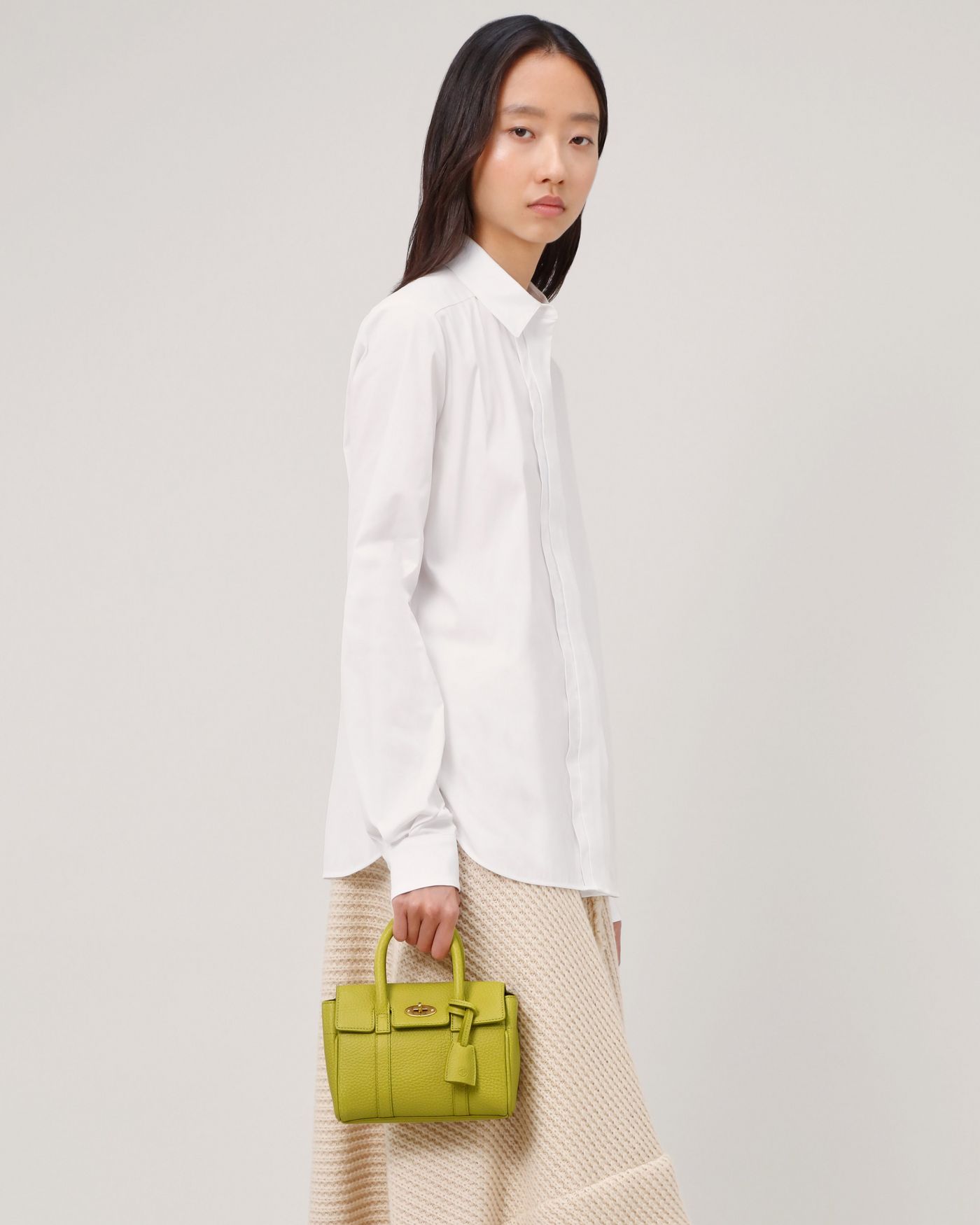 Mini Bayswater | Meadow Green Heavy Grain | Women | Mulberry