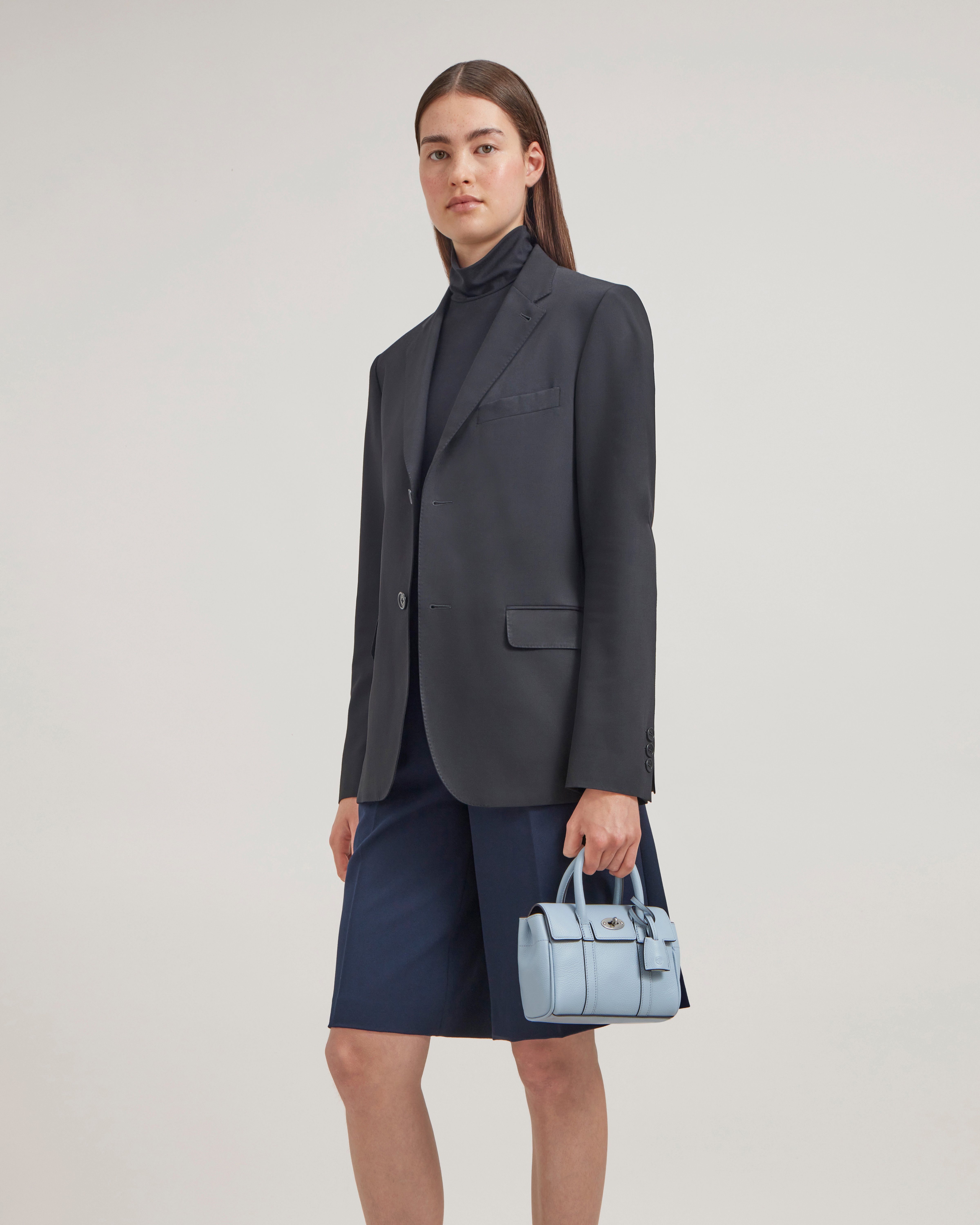 【新品未使用】マルベリー　ミニ ジップド ベイズウォーター　ポプリンブルー Mulberry | ミニ ベイズウォーター | ポプリンブルー スモール