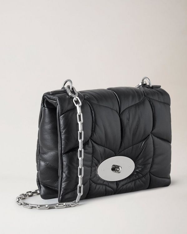 Little Softie | Black Pillow Effect Nappa Leather | Softie | Mulberry