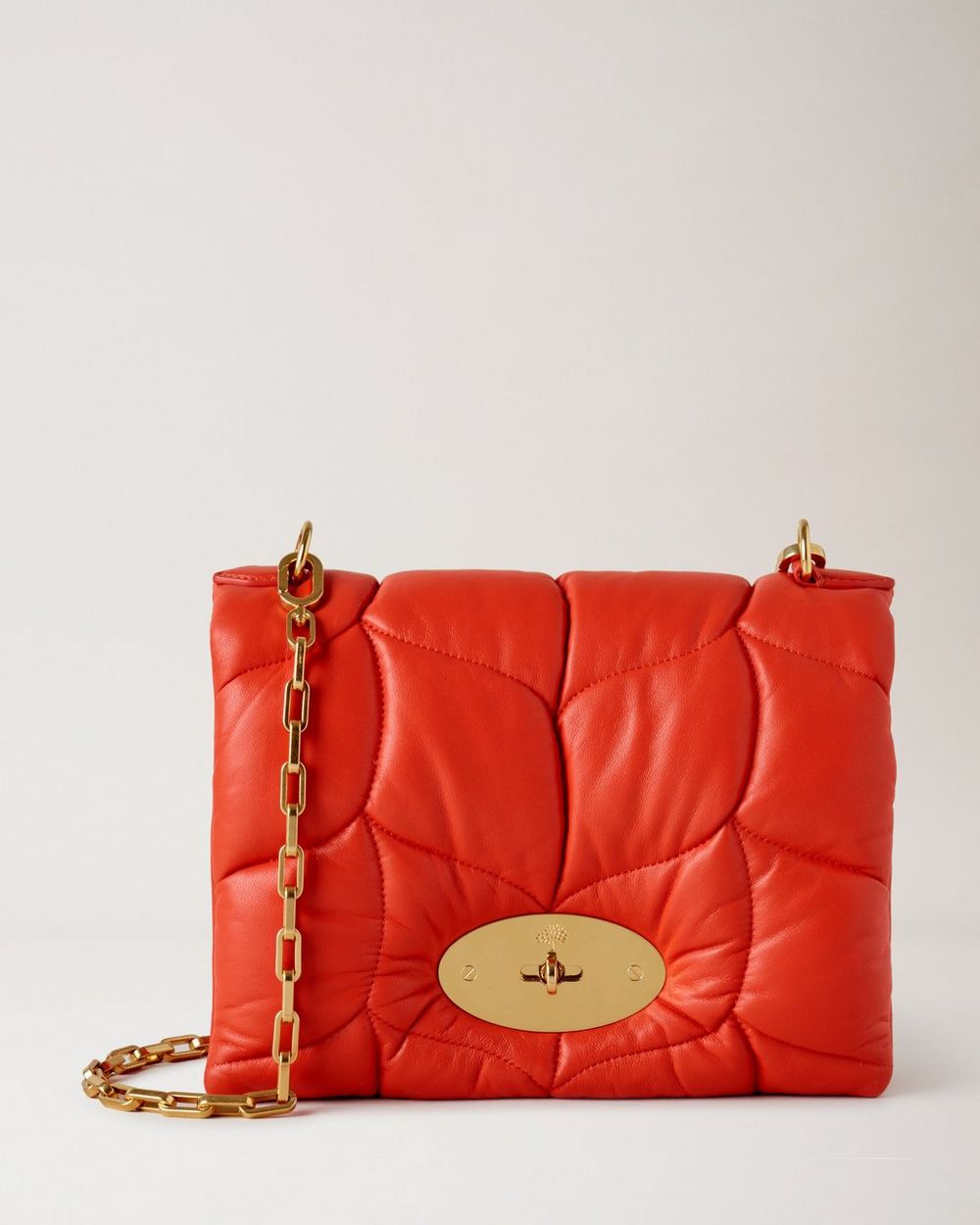 mulberry.com | Little Softie Coral Orange Pillow Effect Nappa Leather