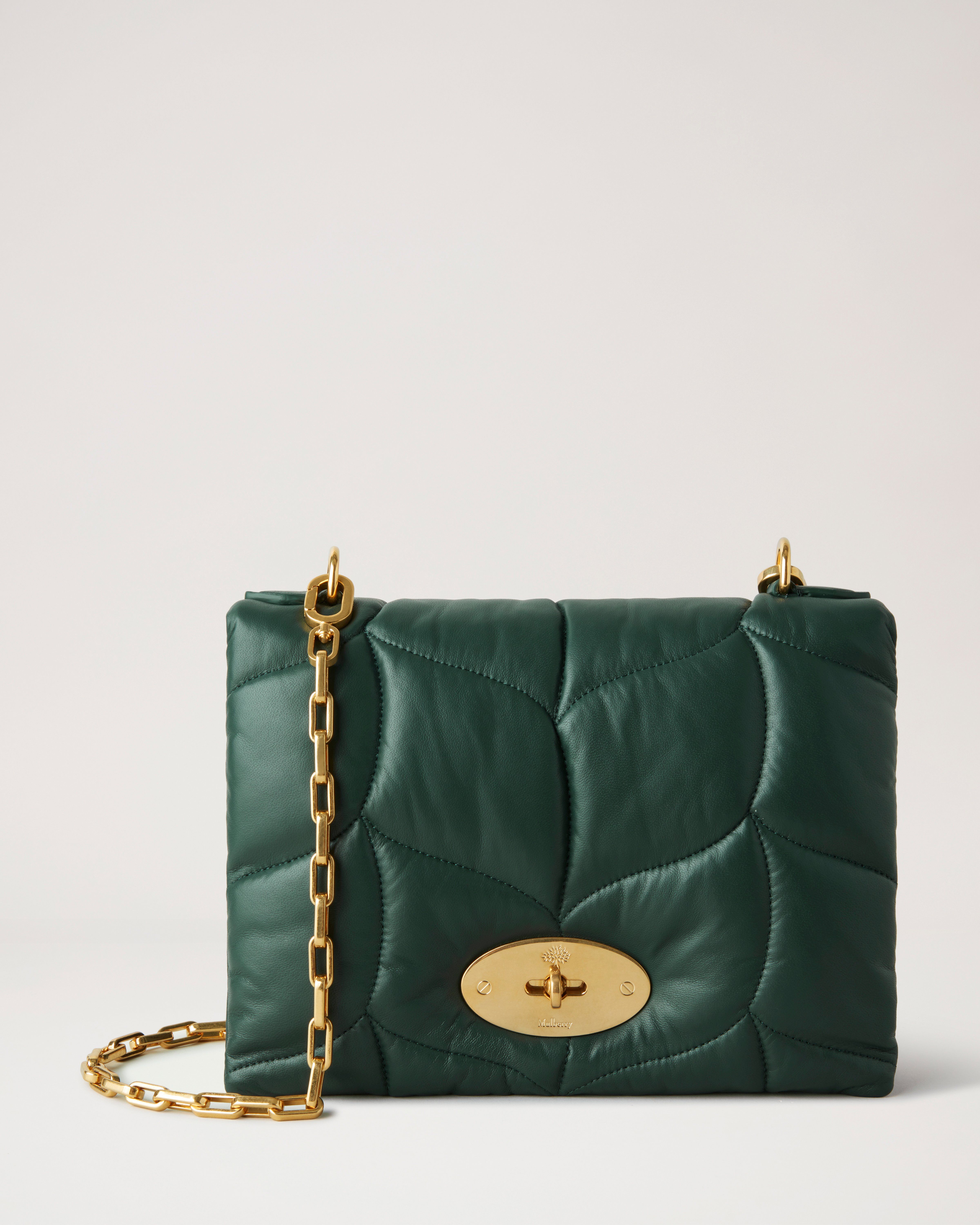 Little Softie | Mulberry Green Pillow Effect Nappa Leather | Softie ...