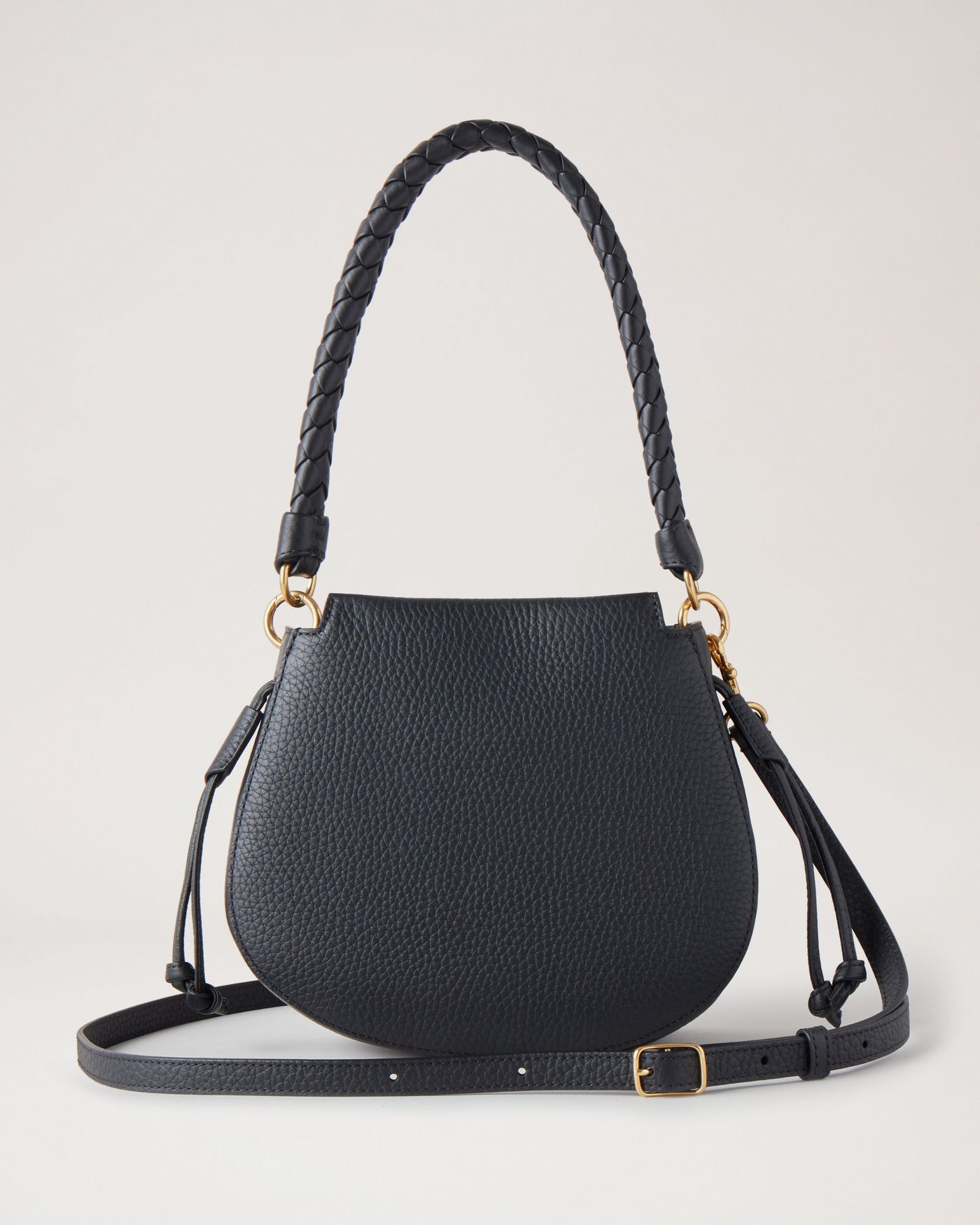 Mini Iris Hobo | Black Heavy Grain | Iris | Mulberry