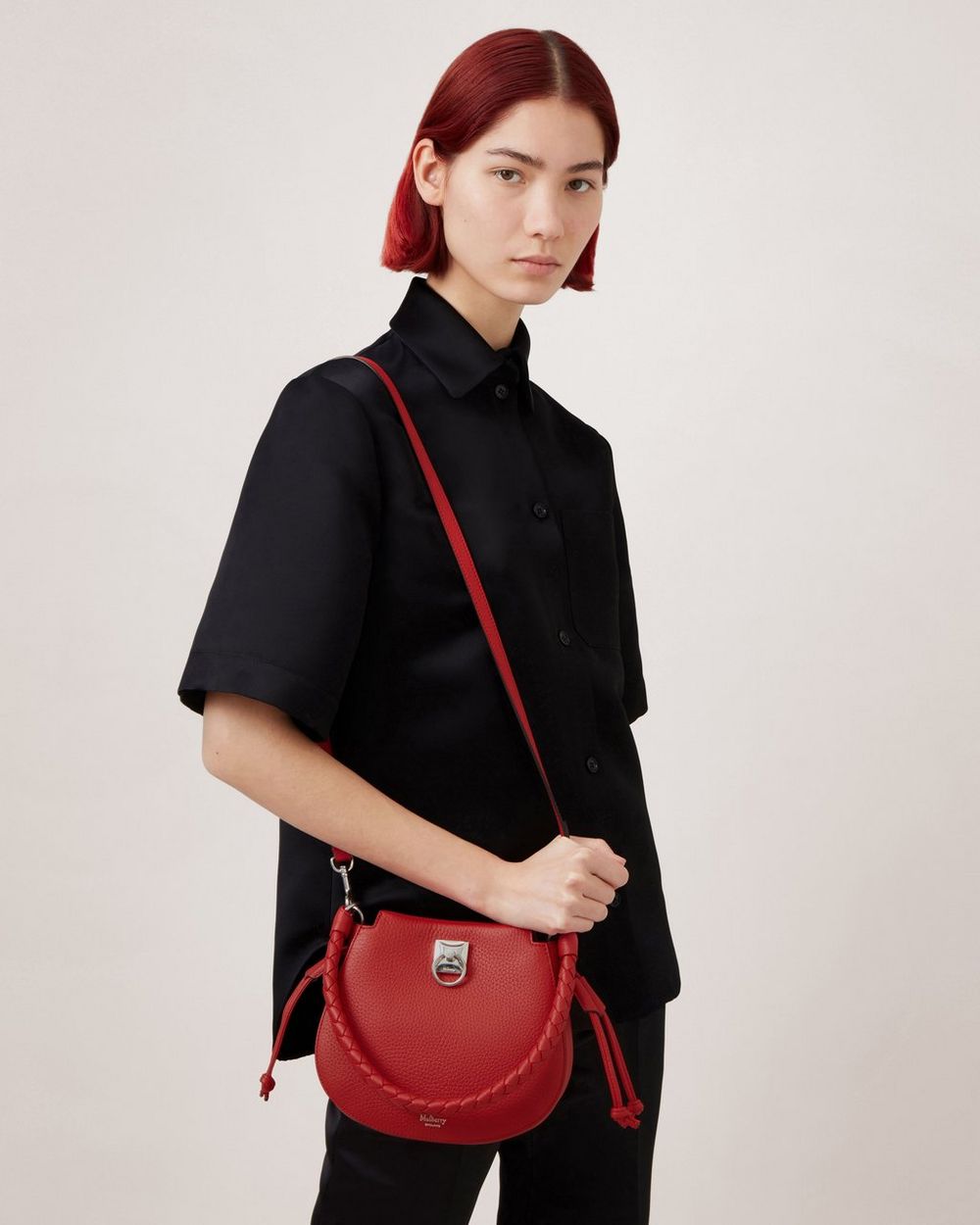 Mini Iris Hobo | Lancaster Red Heavy Grain | Iris | Mulberry