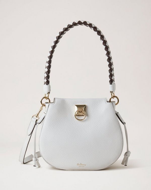 SMALL CHAIN HOBO - LEATHER SHOULDER BAG in neutrals