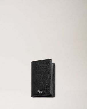 Card Holder, Black Small Classic Grain, Men