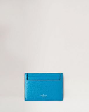 Credit Card Slip Poplin Blue Small Classic Grain