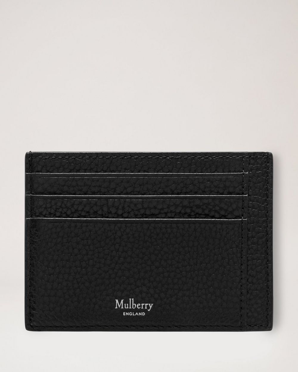 Card | Black Small Classic Grain | Men | Mulberry