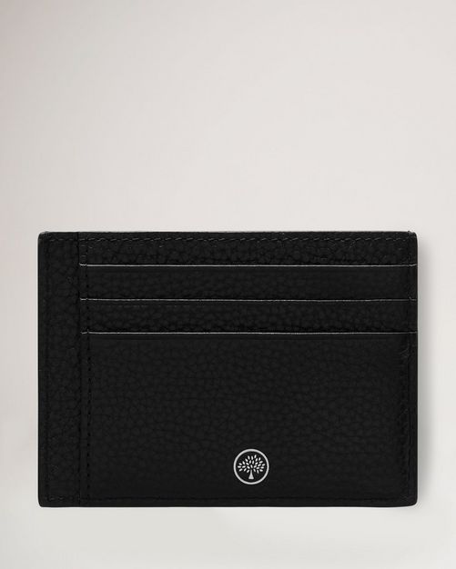 Card Holder | Black Small Classic Grain | Men | Mulberry