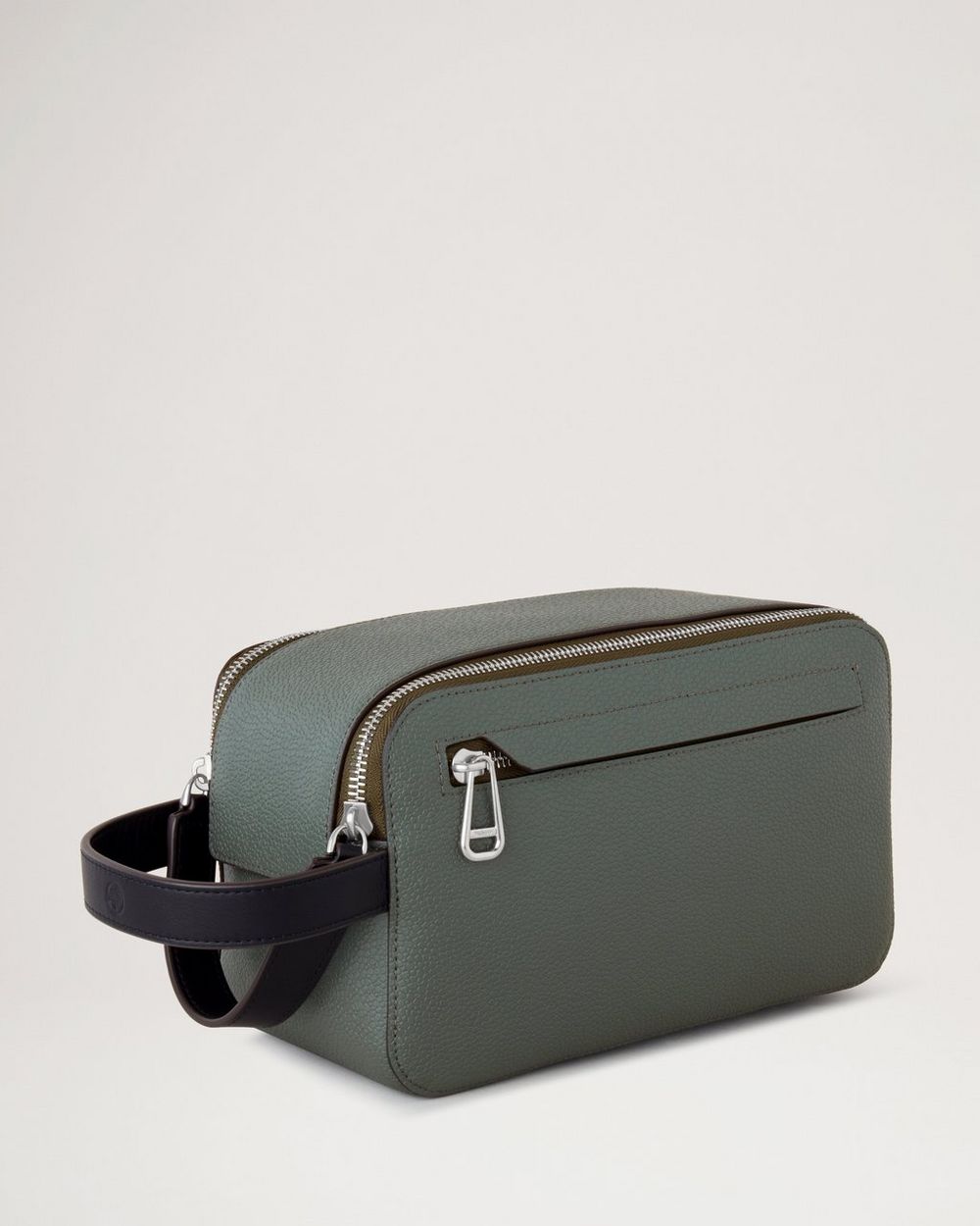 Double Zip Wash Case | Uniform Eco Scotchgrain | Men | Mulberry