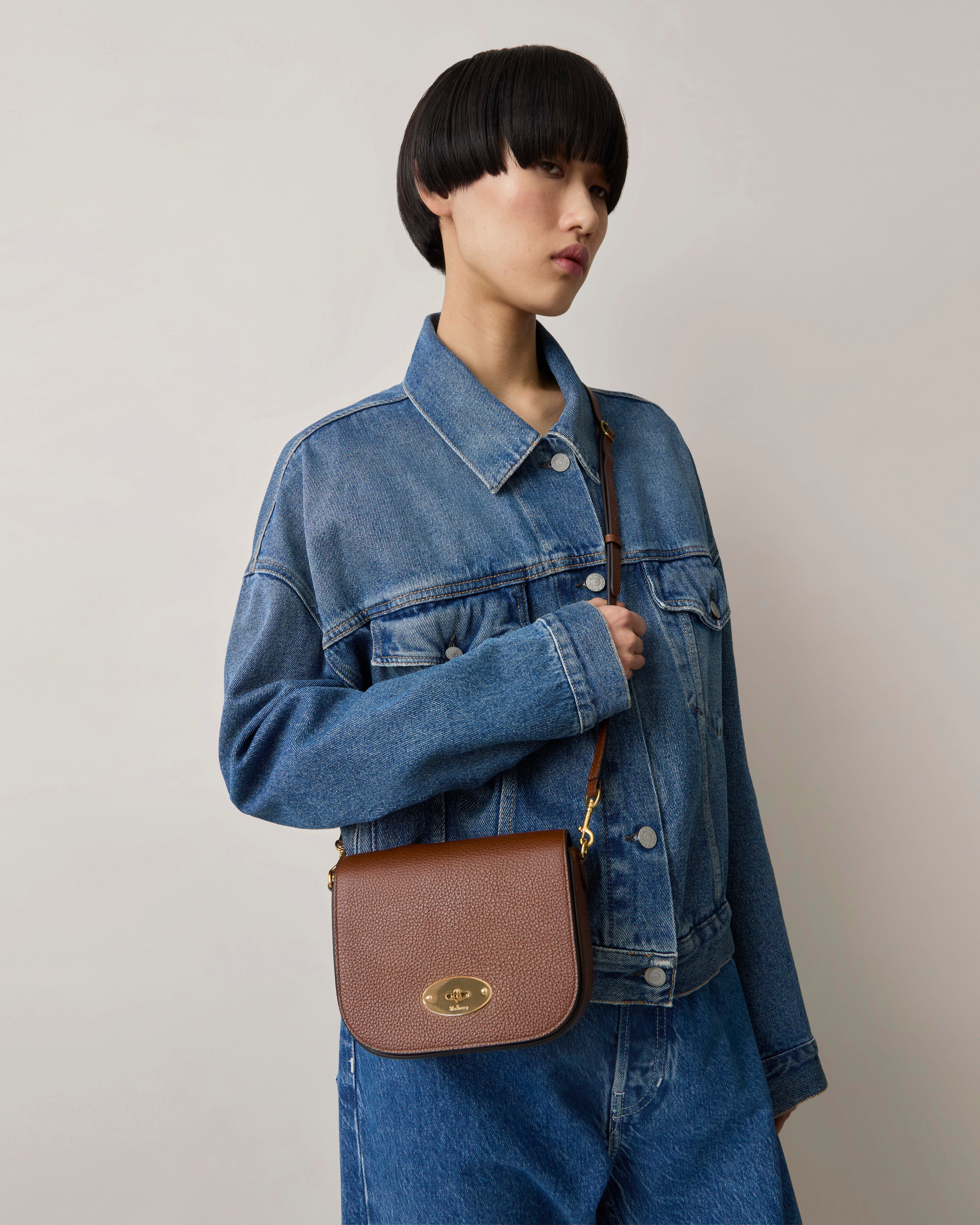 Small Darley Satchel | Oak Small Classic Grain | Women | Mulberry